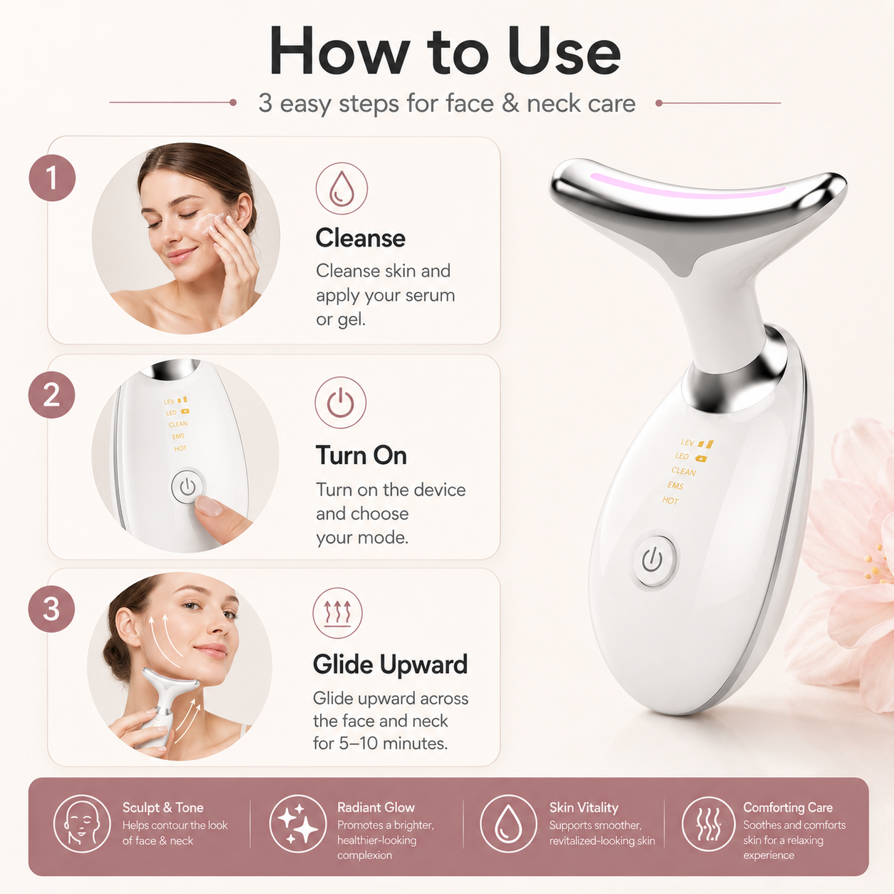 EMS Red Light Face & Neck Sculptor