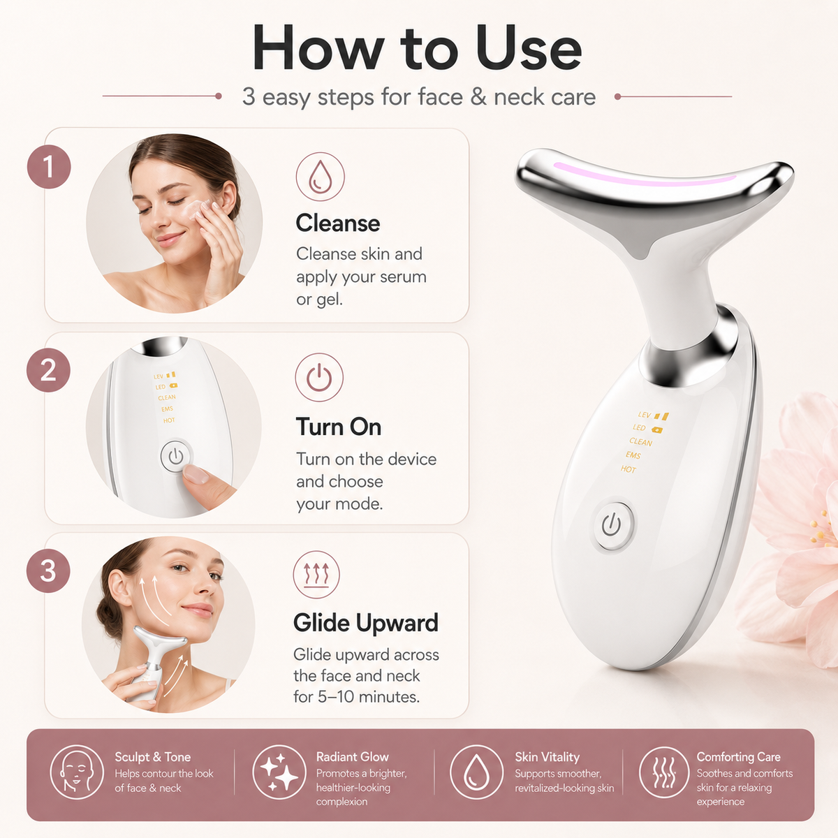 EMS Red Light Face & Neck Sculptor