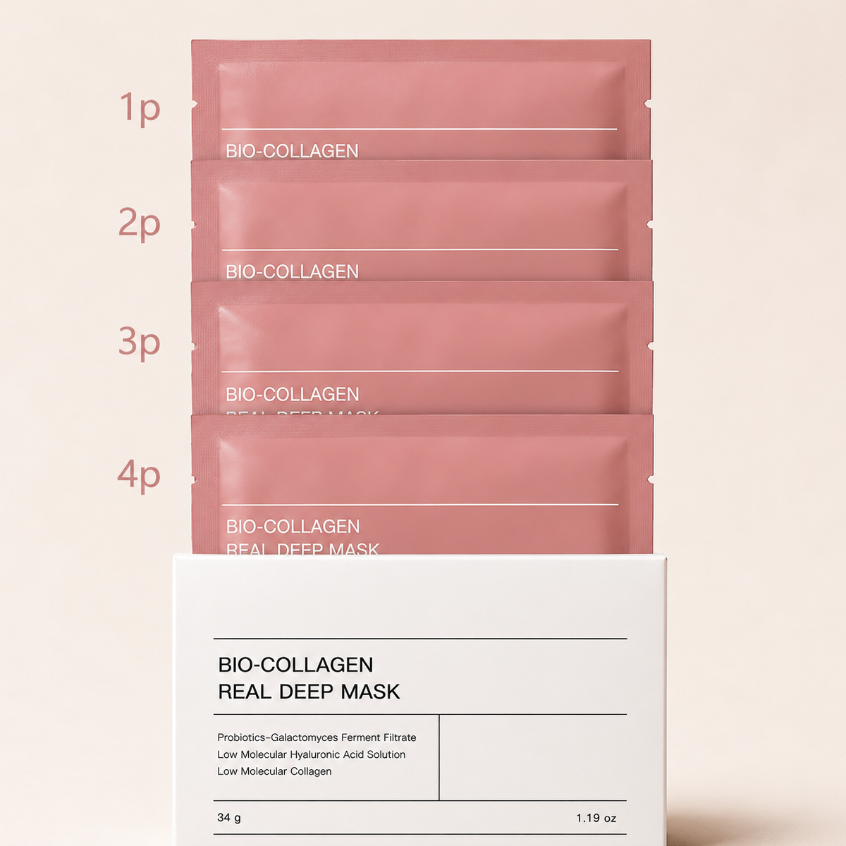 Bio-Collagen Face Mask (4 Pack)